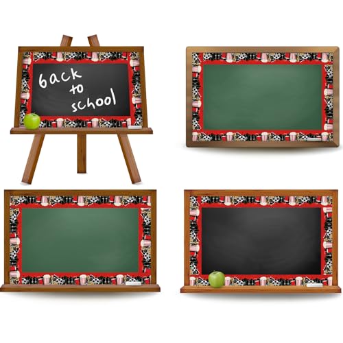 Image of Whaline 32.8 Ft Movie Night Bulletin Board Borders Popcorn Movie Reel Die-Cut Border Trim for Back to School Classroom Office Chalkboard Decoration
