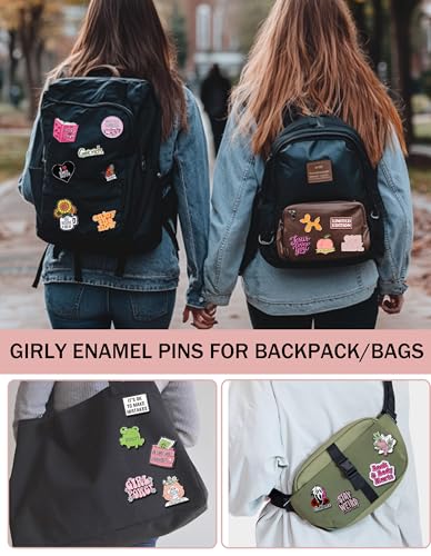 30 PCS Positive Enamel Pins Cute Enamel Pins Bulk Aesthetic Hat Pins for Backpacks, Funny Brooch Lapel Pin Set for Women Bags, Landyards, Shoes3