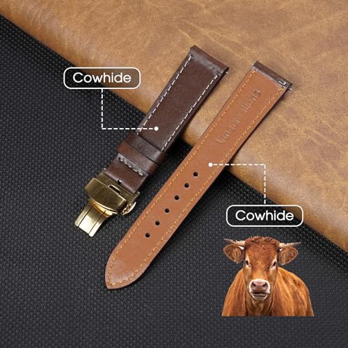 Vintage Slim Leather Watch Band for Men Women
