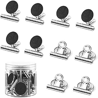 Magnets Clips, 10 Packs Fridge Magnets for Adults, Magnet Clips Strong, Whiteboard Magnets Strong Refrigerator Magnet Scratch-Resistant Heavy Duty Magnet Bulldog Clip for Kitchen Home Office School