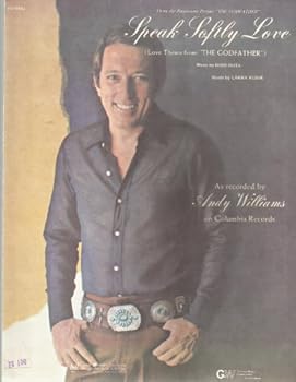 Sheet Music 1972 Speak Softly Love Andy Williams 70