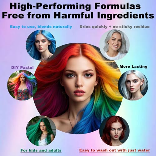 Temporary Hair Color Wax Spray lavable verde miniatura 4