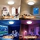 slochi LED Deckenleuchte Dimmbar mit Fernbedienung, 40CM RGB Farbwechsel Deckenlampe Led, 3000K-6500K Badezimmer Lampe für Bad Kinderzimmer Schlafzimmer Wohnzimme-Rund Weiss