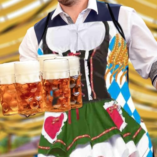 LONZIKP 2 Küchenschürzen für Männer und Frauen, lustige Grillschürze für das Oktoberfest, Grillen im Freien, Kochen, Gärtnern, Keramikkunst und mehr