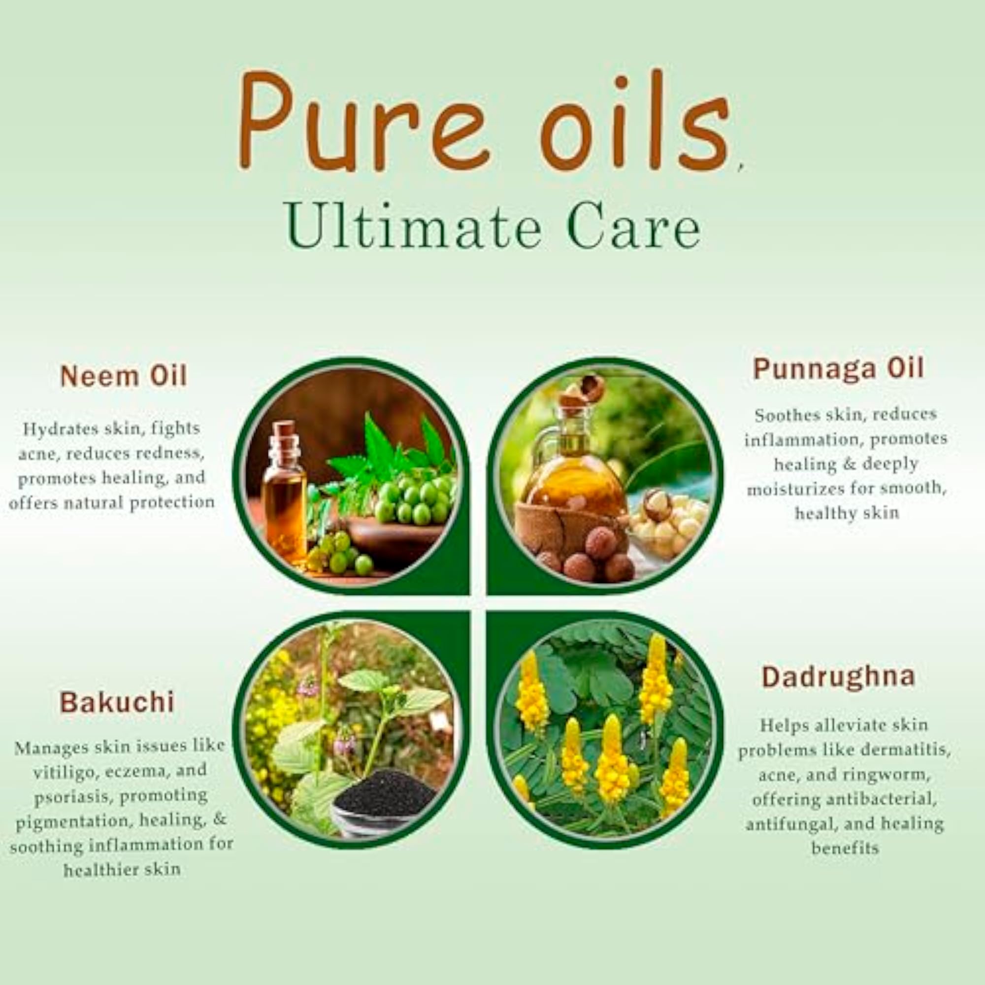 Ayurvedic Lotion, Combination of Ayurvedic Oils