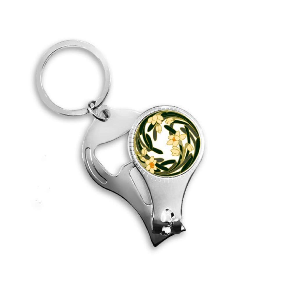 Pince à ongles en porcelaine motif floral rond coupe-ongles pédicure