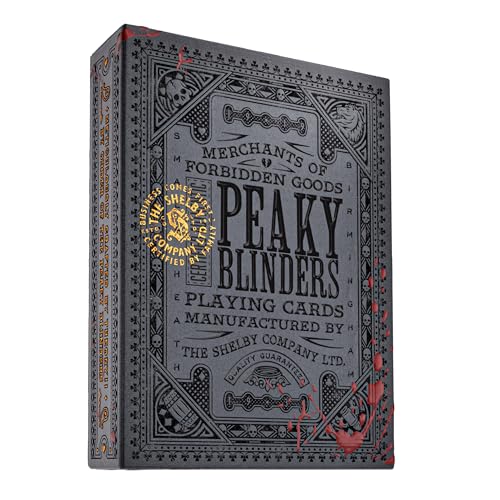 theory11 Peaky Blinders Playing Cards – Premium Officially Licensed Deck Luxury Collectible Cards with Antique Gold Foil & Tactile Embossing for...