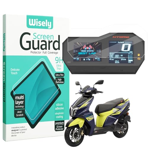 Image of Wisely Premium Screen Guard for TVS NTorq 125XT Scooter Instrument Display Cluster Digital Meter Protector Ntorq 125 XT BS6, Easy installation kit, HD Clear, Full Cover