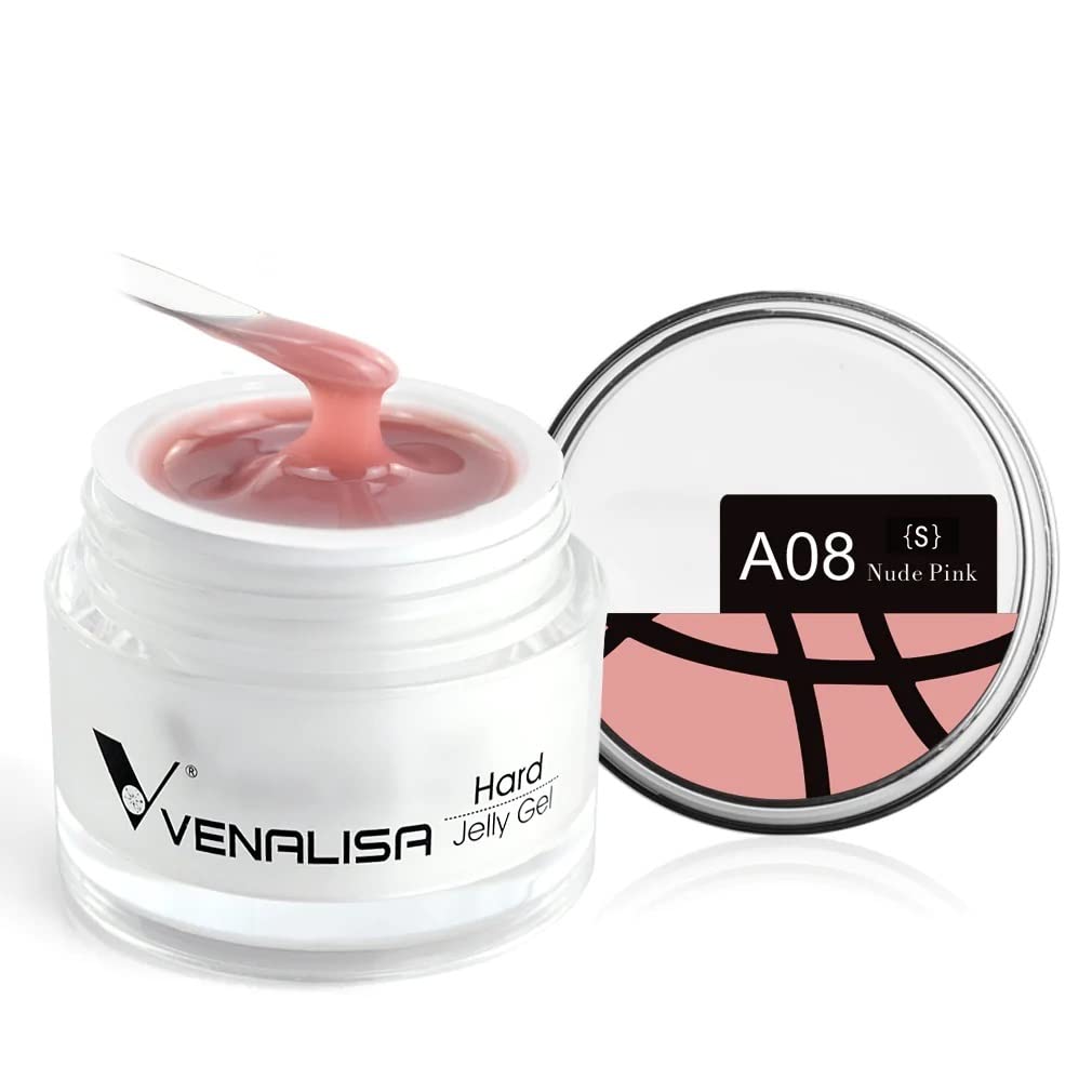 VENALISA Nude Pink Color Builder Gel for Nails Extension-15ml Hard Jelly Gel Strengthen Nail Extension French Nail DIY design (A08)-image-1