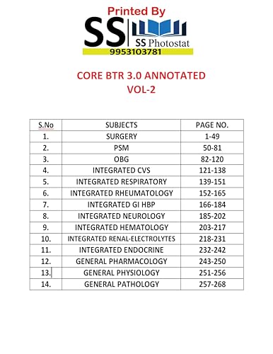 Image of CoreBTR 3.0 Annotated by Dr Zainab Vora,Vol. 1 & Vol. 2 Set of 2 Books digital Hd Colour Print With Spiral Binding