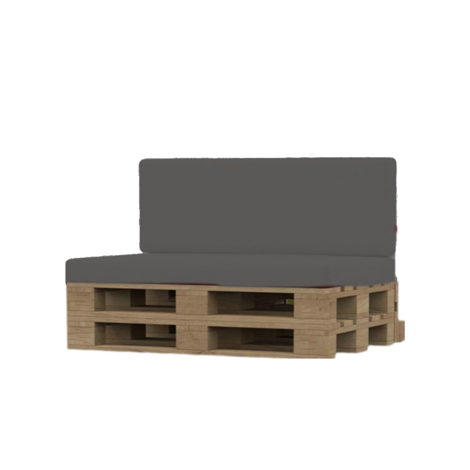 FIVE MOONS Euro Pallet Cushions Seat Pads For Outdoor Garden Euro Pallet Seating high density foam pad with water resistant zipped cover Fordifferent (Grey, 120 x 40 x 6cm) โ image 1