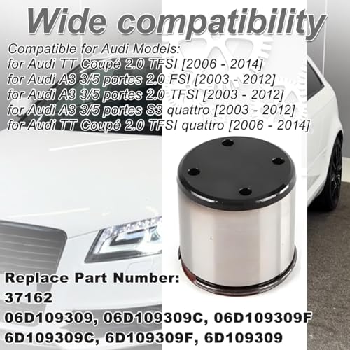 ZAMDOE 37162 Stößel für Hochdruckpumpe für VW Golf VI 5K1 V 1K1 für Touran I 1T1 1T2, für Audi A3 Sportback 8PA A4 B7 Avant 8ED, für SEAT Leon 1P1 Kraftstoffpumpe Stößel Nockenfolger 06D109309C