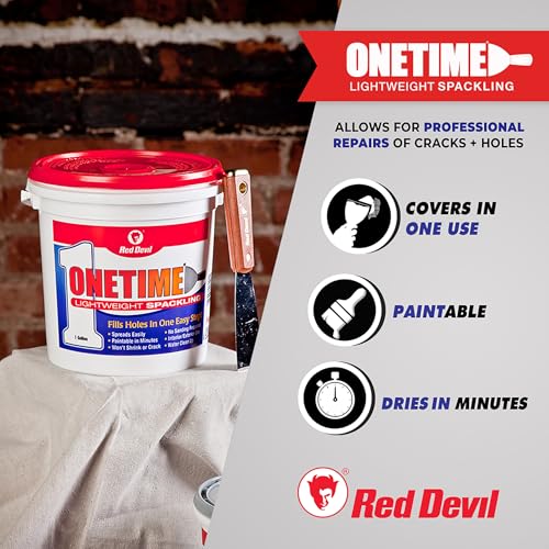 Image of Red Devil 0550 Onetime Lightweight Spackling, 10.1 oz. Cartridge, White, 12 Pack