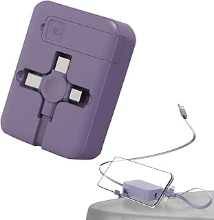 Retractable Charging Cable Multi-End | Three in one 3.3ft Charging Cable Multi-Port Design,Multifunctional Charger for Smartphones, Tablets and More