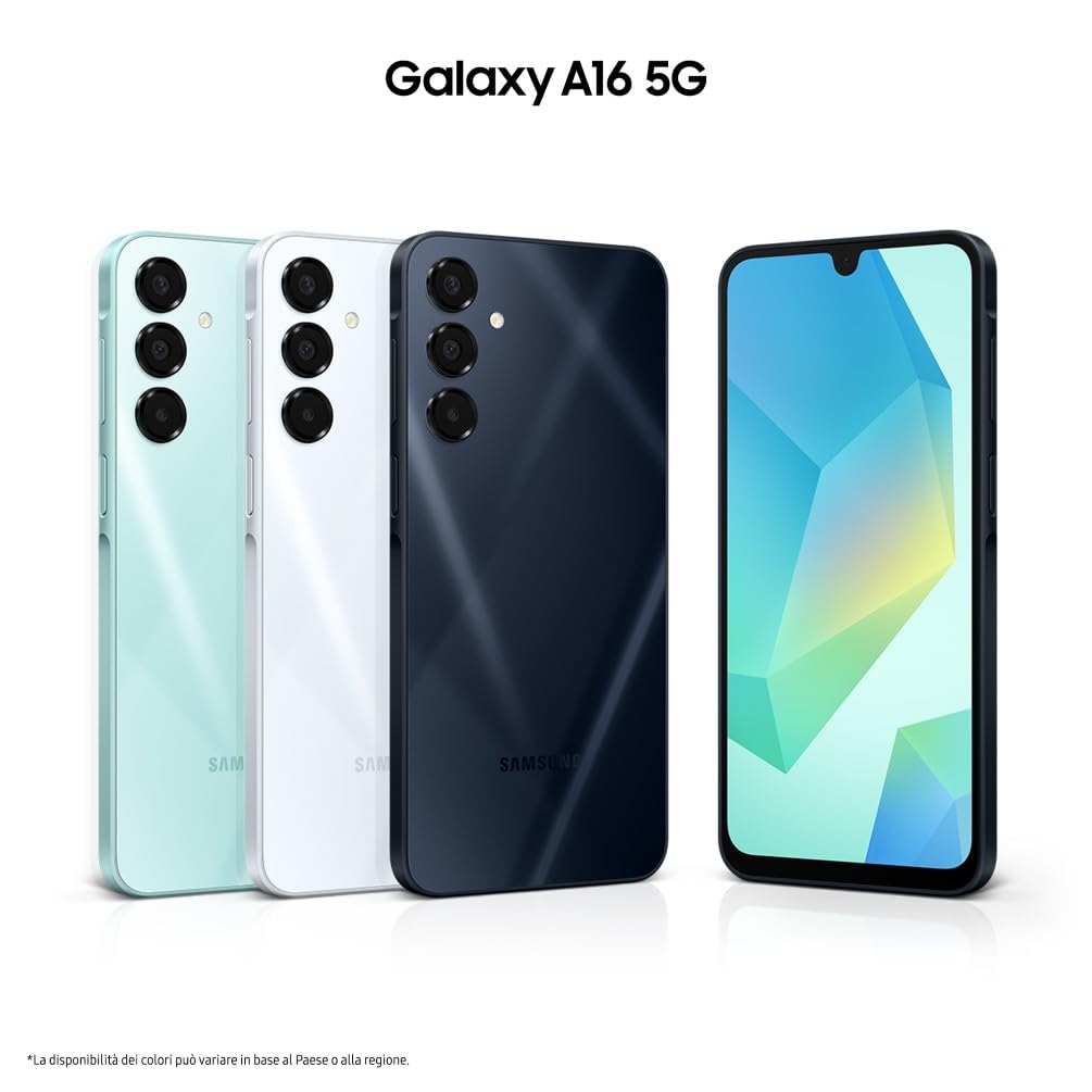 Samsung Galaxy A16 5G, Smartphone Android 14, Display Super AMOLED 6.7" FHD+, 4GB RAM, 128GB, Batteria 5.000 mAh, Resistenza IP54, memoria espandibile fino a 1.5TB, Light Gray [Versione Italiana]