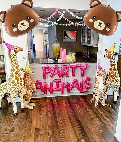 6 PCS Globos de Oso Peluche, Decoracion Globos Cumpleaños Cabeza de Oso, Globos de Animales Oso de Aluminio, para Decoracion Cumpleaños Niño, Baby Shower