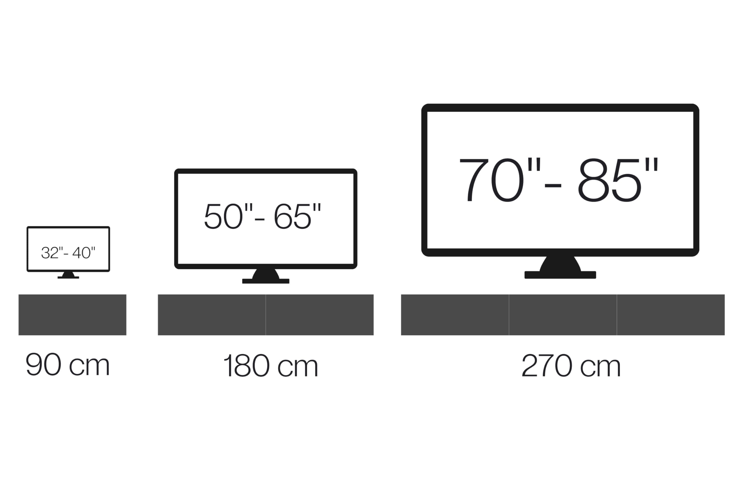 Lowboard Hängend Hochglanz Weiß 270 cm TV Unterschrank Push to Open Griffloses Fernsehtisch für Fernseher bis 85 Zoll Wohnzimmer 270x35x40 cm Wohnwand Modern
