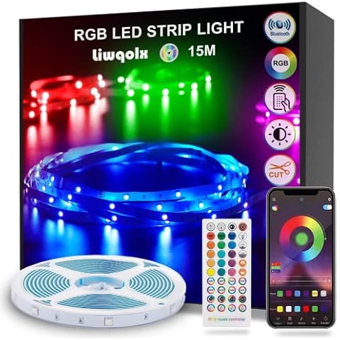 Liwqolx Tira LED 15 Metros Bluetooth Cover