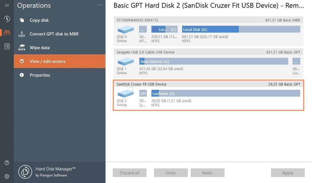 Paragon Hard Disk Manager 17 Advanced - Copiar partición, copiar disco duro, transferir sistema operativo | 1-PC | 1 Dispositivo | 1 Usuario | Código de activación PC enviado por email