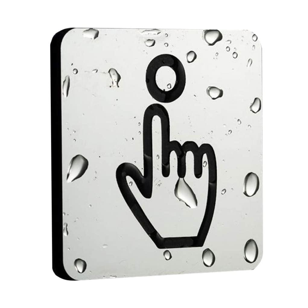 Wedhapy Silver Please Ring Bell Sign Self Adhesive Acrylic Door Sign House Garden Wall Plaque Doorbell Notice With Please Ring Bell Sign
