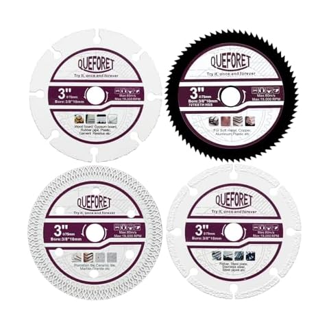 QUEFORET 75mm Saw Blade Set for Various Materials Cover