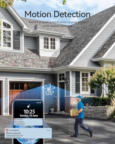 Image of TMEZON Wireless WiFi Video Doorbell Intercom System 2 Unit and Monitor Door Phone IP 4 Wire 7 Inch Entry 1080P Camera Night Vision,TUYA App Remote Unlock Door Release