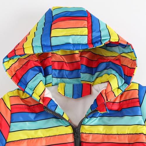 Kids Boys Cartoon Windproof Hooded Jackets Zip Up Fall Cotton Lined Warm Casual Coats Girls Thermal Waterproof Outerwear2