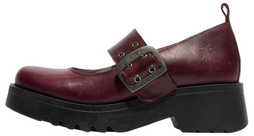 Fly London Womens Moch126fly Mary Jane Flat, Wine, 7 UK
