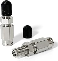 Vista 1 de Válvula Schrader de inflado con empuje para conectar para tubería de línea de aire de 1/4 pulgadas de diámetro exterior y suspensión de resorte