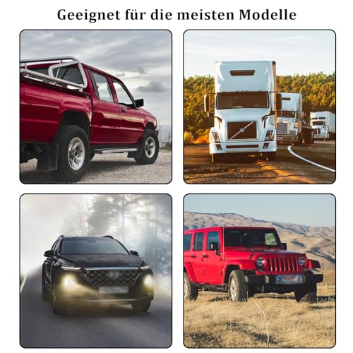 NUWIQ 8 Stück Car parts, Kunststoff, Eisen und Kohlefaser, für Lkw und Transporter, Schwarz