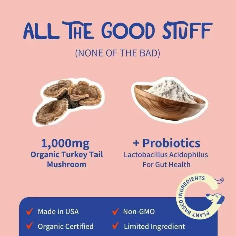 Probiotici per cani - Salute immunitaria, Digestione, Pelle, Energia, Supporto vitaminico articolare