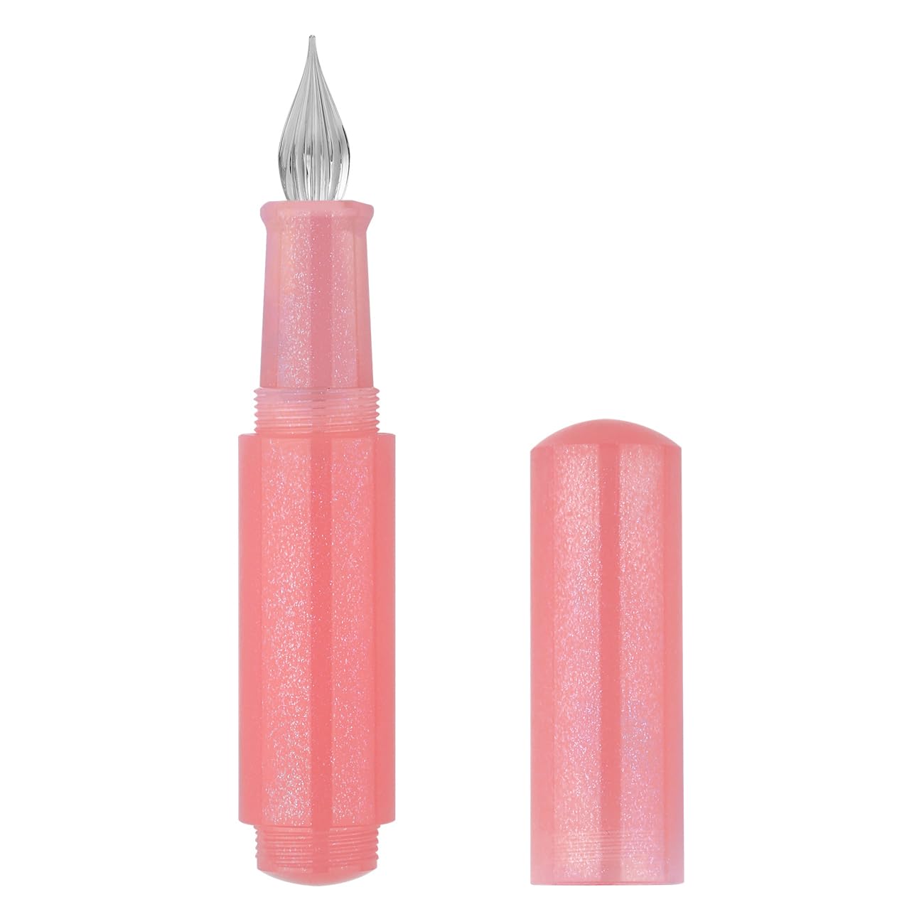 SIPLIV Wancai Mini Candy-colored Glass Dip Pen Resin Pocket-Size Calligraphy Pen - Glass Nib, Red