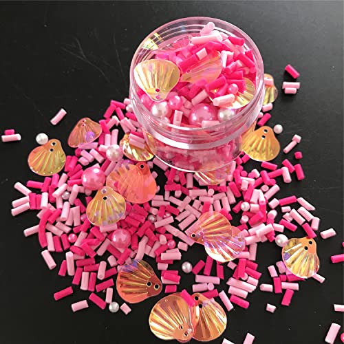 PrettyG 50g Pack Mixes Slices Supplies Polymer Soft Clay Pearl Shell Sequins DIY Decoration for Resin Nail Art Craft Slime Cake Dessert RT-YH (YH03) - Image 3