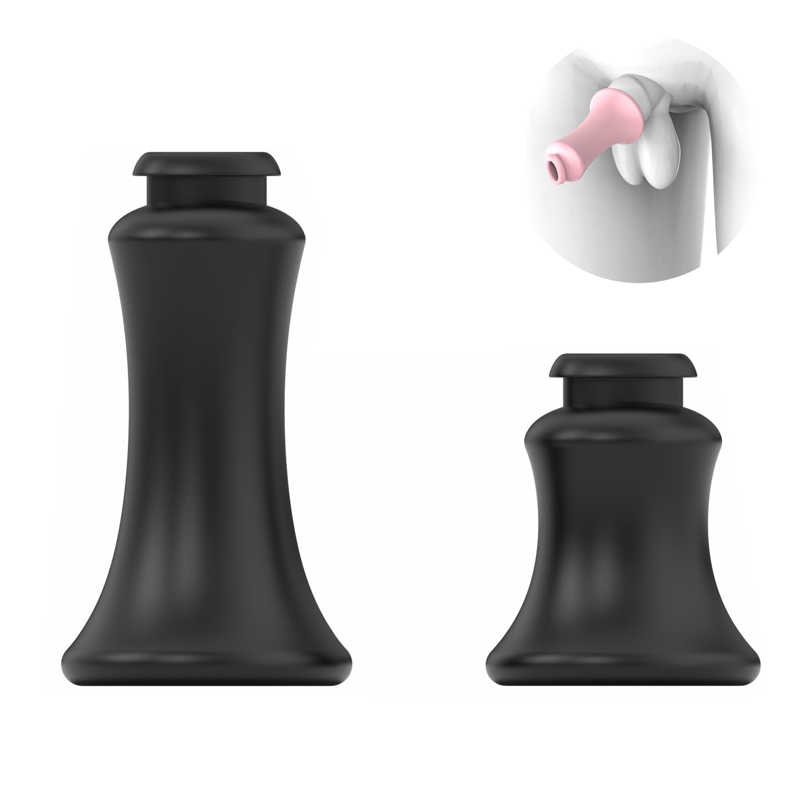 Cage de Chasteté pour Pénis Cathéter Creux pour Chastity Cage Man Accessoire Sex Toys en Silicone Accessoire Souple pour Cage Chastetée Destiné à l'Exercice du Pénis Masculin (Black)
