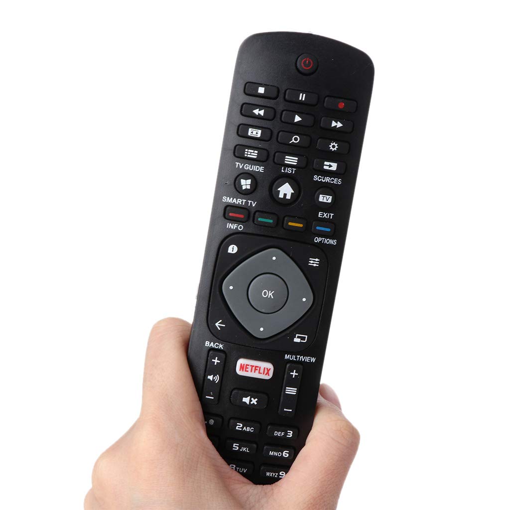 Mando a distancia compatible con Phi-Lips NET-FLIX Smart TV 398GR08BEPHN0012HT 1635008714 43PUS6162 398GR08BEPHN0011HL
