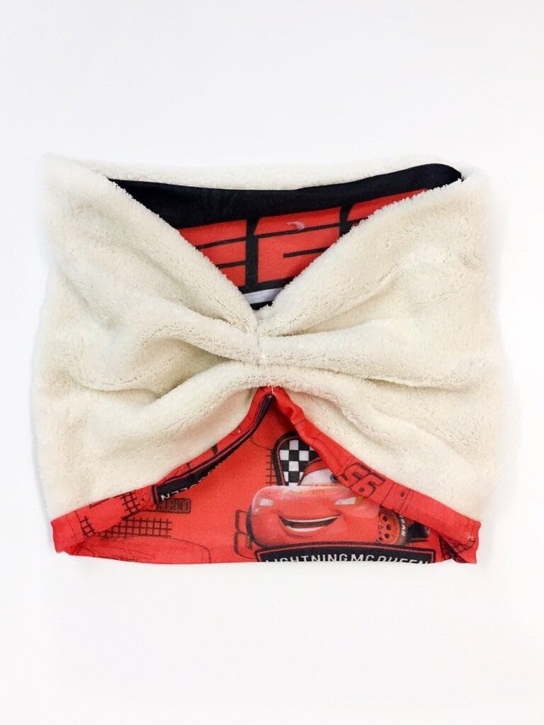 Disney Pixar Cars Bufanda Niños | Bufanda | Rojo y Azul | Regalos para Niños | Pañuelo | Bufanda de lazo para niños Invierno | Bufanda polar | Rayo McQueen