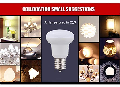 R14 E17 Led Bulb, 3W(25 Watt Incandescent Equivalent), 2700K Warm White Not-Dimmable Intermediate Base Led Light Bulb, 120V, 4 Pack #TOP3