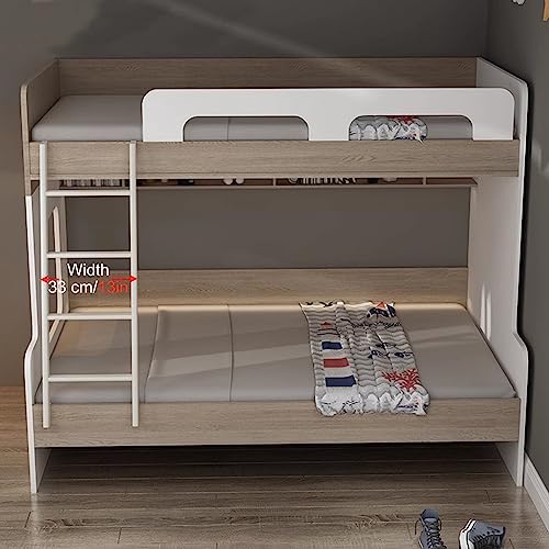 Escalera de cama blanca para litera ajustable de 55 pulgadas con herrajes de montaje para dormitorio 4