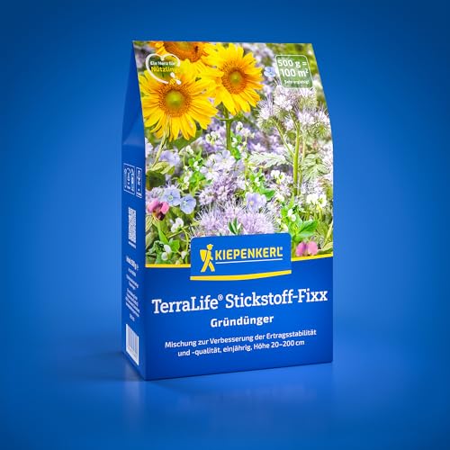 Kiepenkerl TerraLife Stickstoff-Fixx 1081600 - Gründüngersaatgut zur Verbesserung der Ertragsstabilität - Gründünger Bodenlockerung Bodenverbesserer