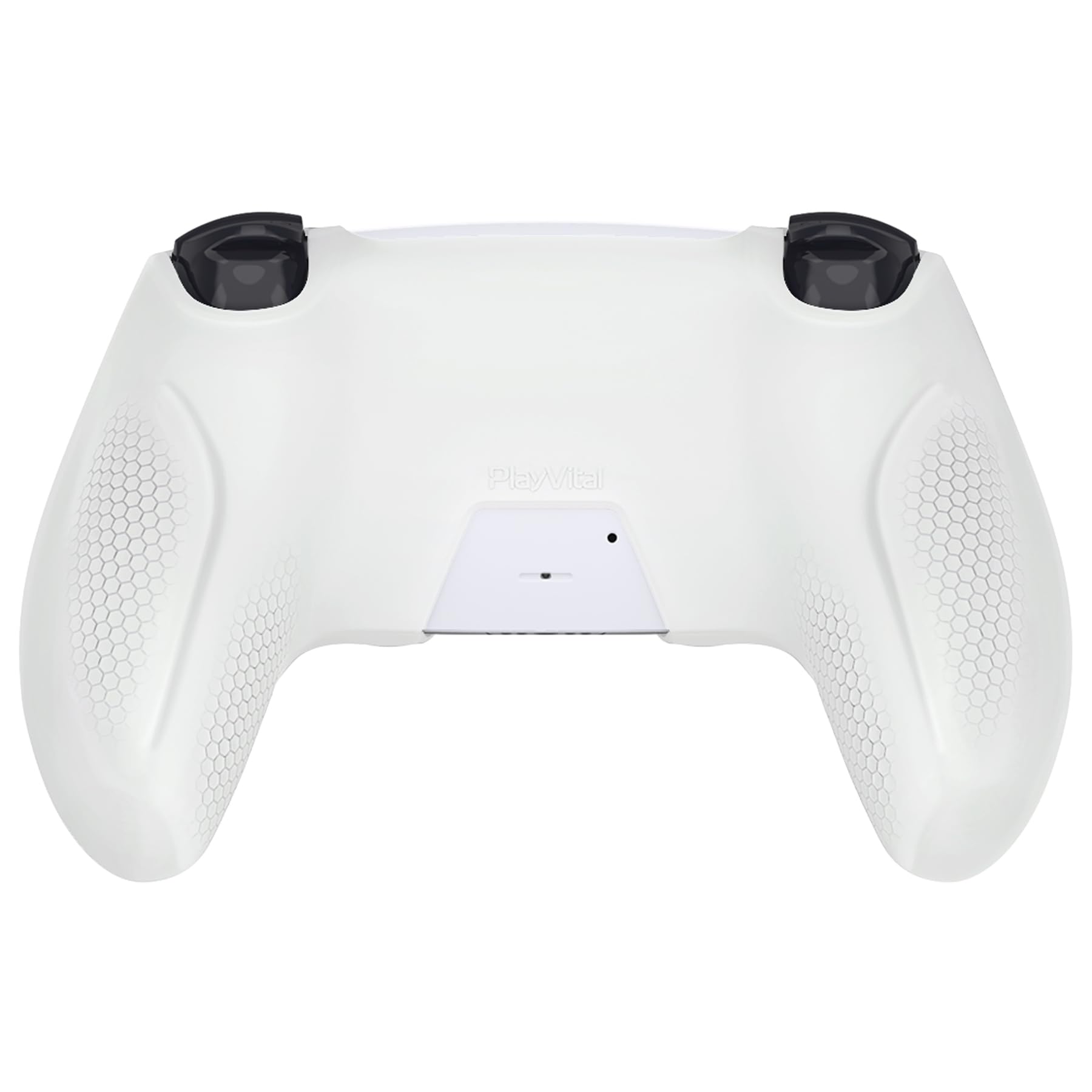 PlayVital Ergonomiczny Miękkie Gumowe Etui do ps5 Controller,Antypoślizgowa Silikonowa Ochraniacz z Nakładkami Joysticka do ps5 Stacja Ładująca-Świecący w Ciemności Zielony(Edycja Ninja)