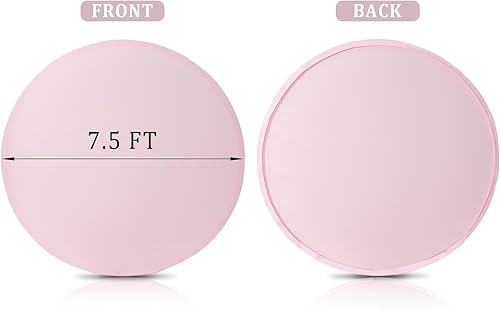 Miniatura 3 de Outpain Cubierta de fondo de arco redondo rosa bebé de 7.5 pies para soporte de arco circular de 7.5 pies, resistente a las arrugas, cubierta de