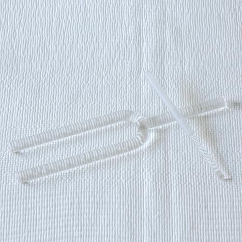 水晶音叉、フリーストライカー付き水晶チャクラクリスタル音叉、チャクラ楽器、ヨガ瞑想、サウンドヒーリング用(A NOTE,432hz 16mm)