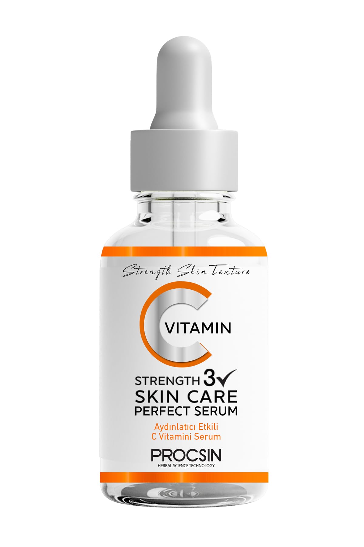 Procsin Skin Care Perfect Serum - Herbal Science Technology - Vitamin C - 20ml. / 0.67oz. - Strenght 3 - Strength Skin Texture