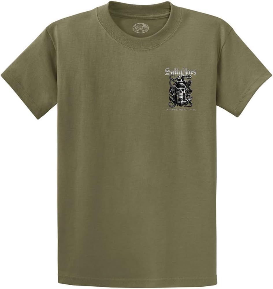 SALTY JOES Men's Dark Days Logo Heavyweight Tees in Regular, Big and Tall