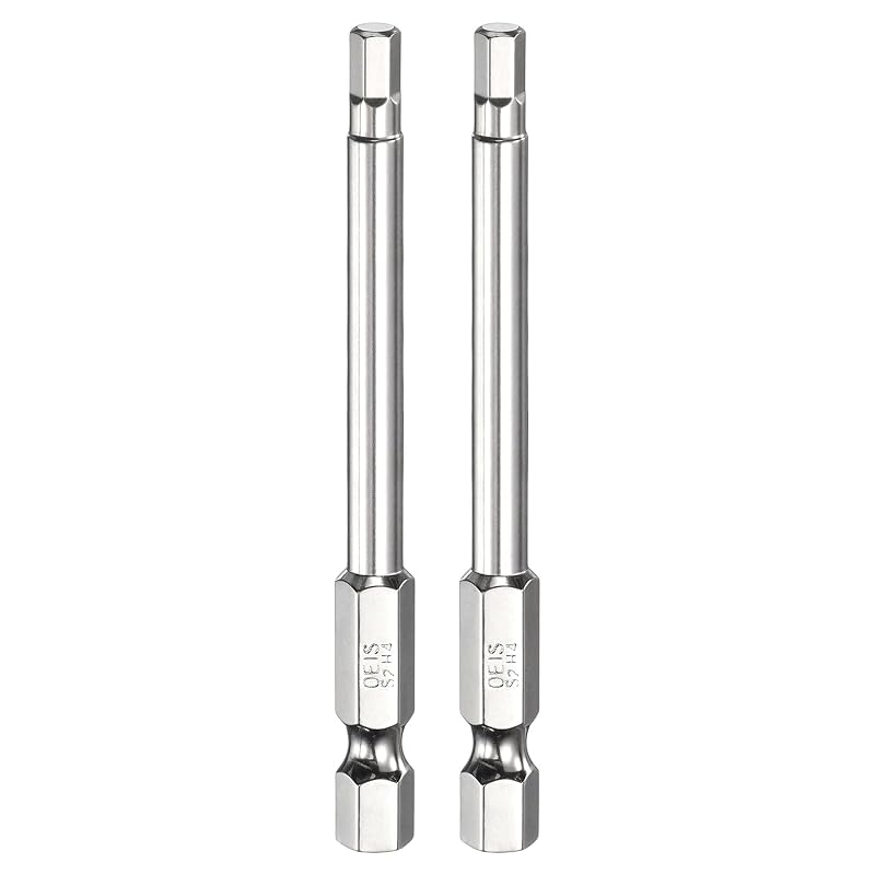 HARFINGTON Kit com 2 Pontas de Chave Sextavada H4.0 4,0 mm, Haste de 6,35 mm (1/4 pol.) e 75 mm de Comprimento