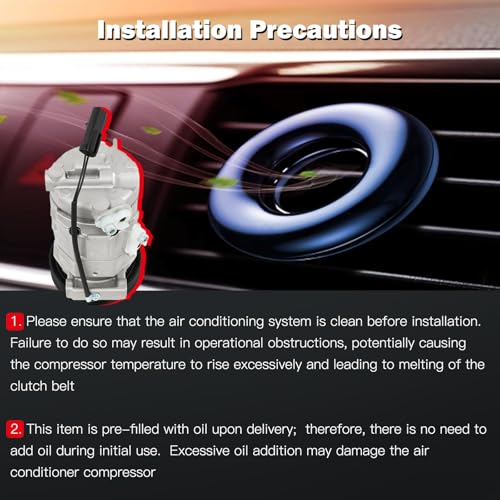 Image of cciyu Air Conditioning Compressor Fit for Dodge Journey 3.5L 2009 2010