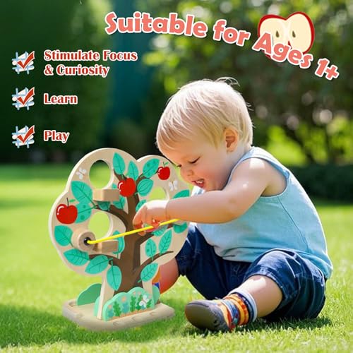 Image of Montessori Ball Drop Toys for 1 Year Old, Gravity STEM Learning Toy Inspired by Newton, Wooden Educational Toys for Toddlers 1-3, Autism Learning Materials for Preschool Boys Girls Deep Thinking