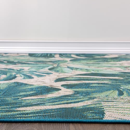 Tapete decorativo rugshop floral azul 213x160 cm miniatura 4