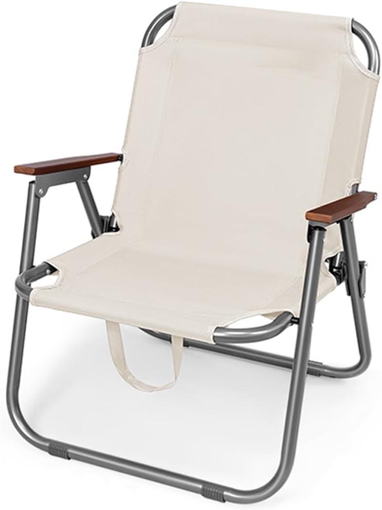 Patio Folding Chairs, Outdoor Sling Chairs with Armrests and Steel Frame, Patio Dining Chairs with Breathable Fabric for Garden, Backyard Poolside Indoors, No Assembly (Color : /White)