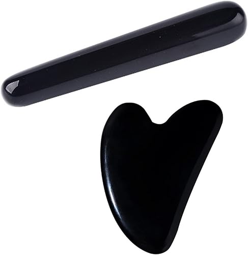 Miniatura 7 de Palillo de masaje de cristal de cianita natural lapislázuli herramienta de raspado para hinchazón facial, alivio del dolor y árbol de la vida,